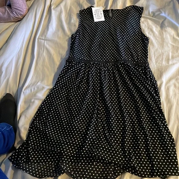 Black and white polka dot dress - Picture 4 of 5